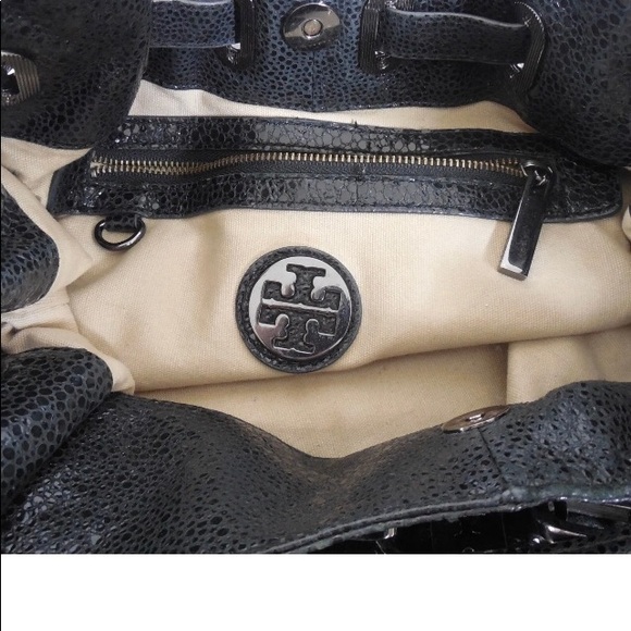 Tory Burch Natalya Genuine Leather Embossed Shoulder Bag12 x 11 x 4 - Picture 5 of 11